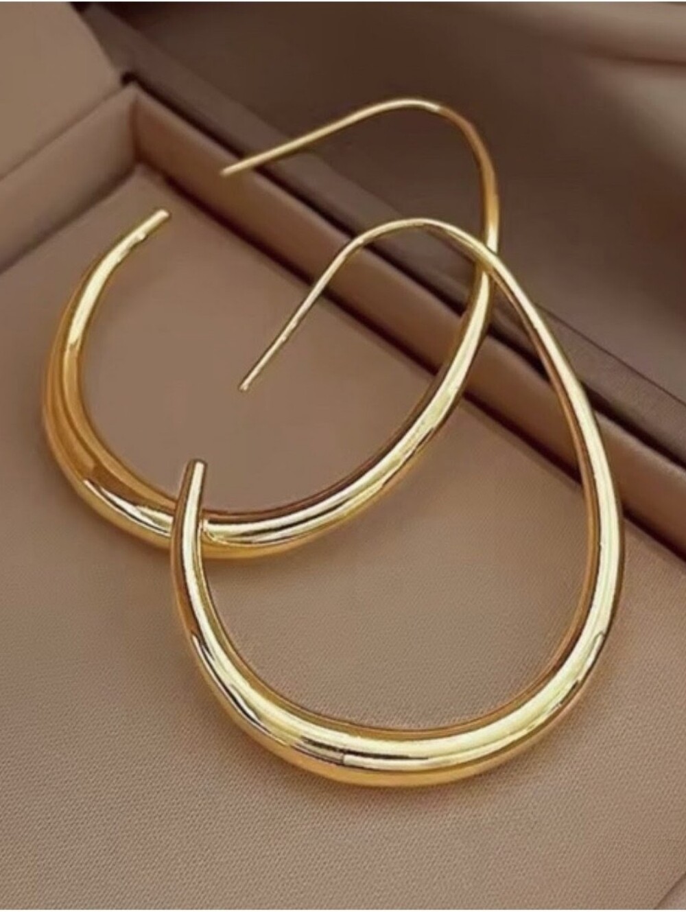 Gold Thread Hoop Earrings